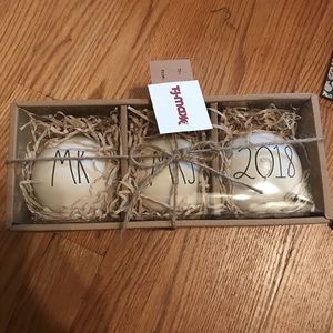 Mr Mrs 2018 Rae Dunn ornaments